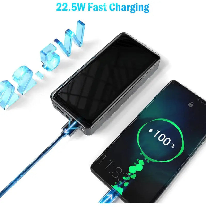 24000mAh Hochkapazitäts-Powerbank, LED-Ladeanzeige, Typ-C-Schnellladung