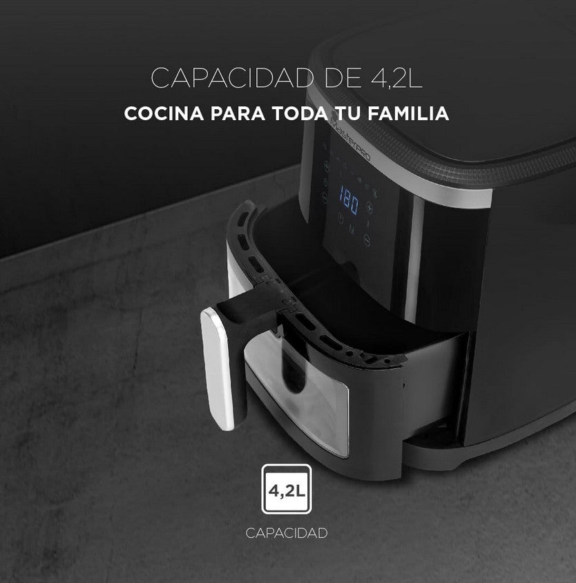 MasterPRO ROCKET 420 - Heißluftfritteuse 1300W 4.2L - 8 Programme