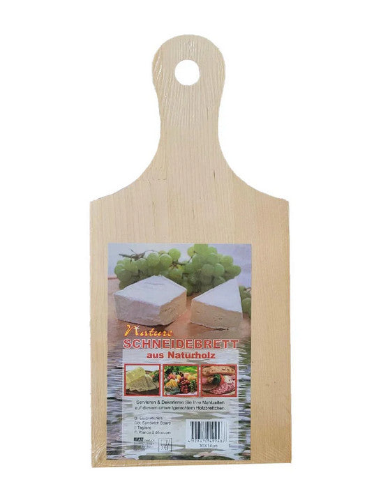 Küche Schneidebrett mit Griff 30 x 14 x 0,8cm aus Birkenholz