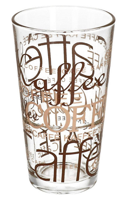 Latte Macchiato Glas 39cl stapelbar Coffee Dekor