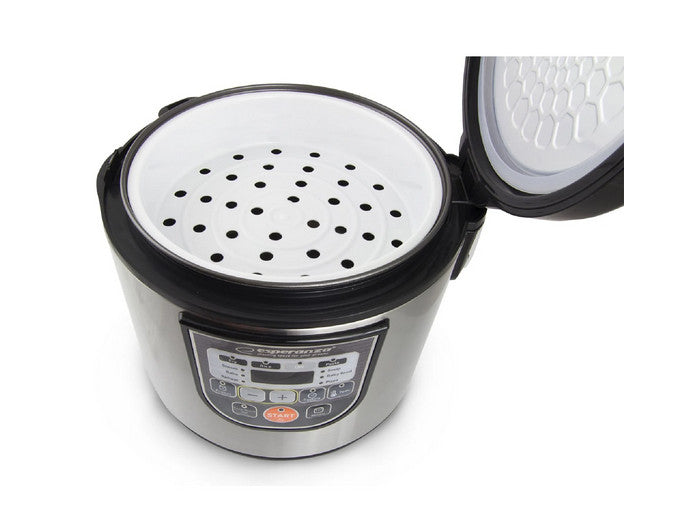 Multikocher 5 L, 860 W, 11 Programme, Antihaft, Edelstahl, Schwarz