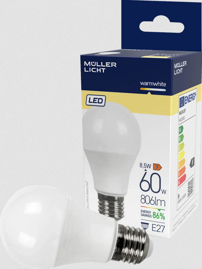 LED Birne 8,5W 60W 220-240V E27