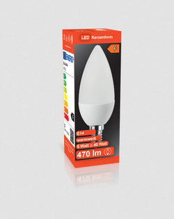 Lambipirn LED C35, E14 5W 470lm