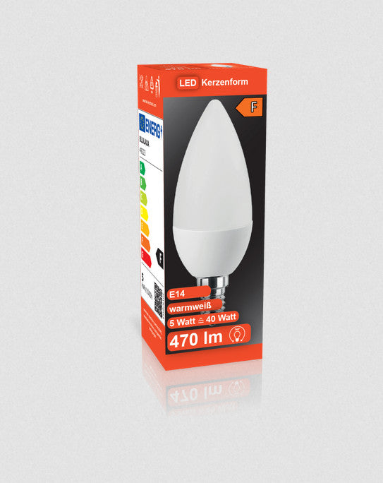 Lambipirn LED C35, E14 5W 470lm