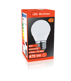 Lambipirn LED G45, E27 5W 470lm