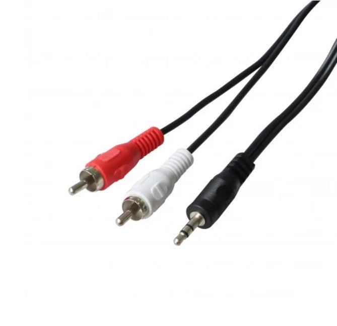 Audio Kabel 3,5mm Klinke auf 2x Cinch - RCA Jack AUX Laptop Handy Adapter 1,5m