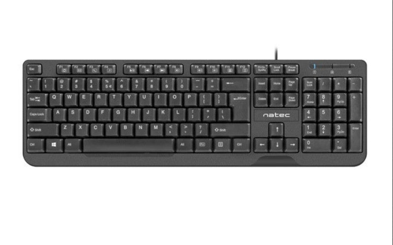Tastatur Trout Slim 1,8 m schwarz USB NATEC