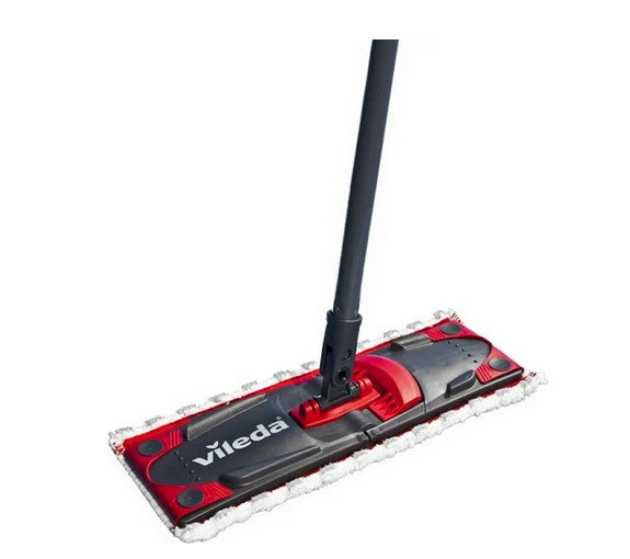 Vileda Bodenwischer, Microfaser, rot/weiß, 7 x 14 x 105 cm0