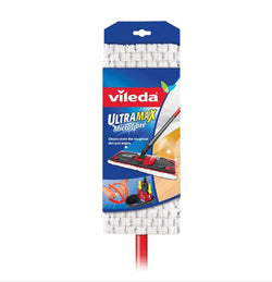 Vileda Bodenwischer, Microfaser, rot/weiß, 7 x 14 x 105 cm0