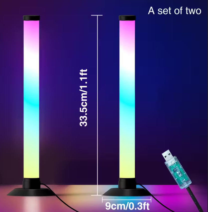 2 Stück NBBUFF RGB+IC LED-Schreibtischlampen, USB-betrieben