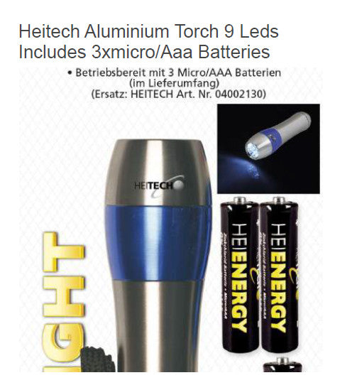 LED-Taschenlampe_Alu Heitech Aluminium,silber