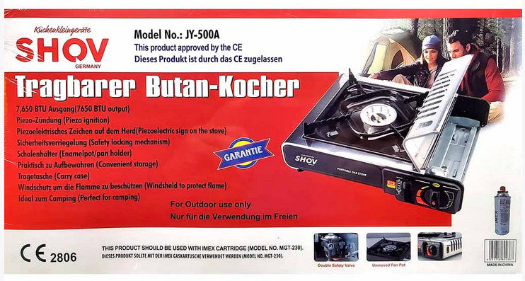 Gaskocher im Tragekoffer Edelstahl