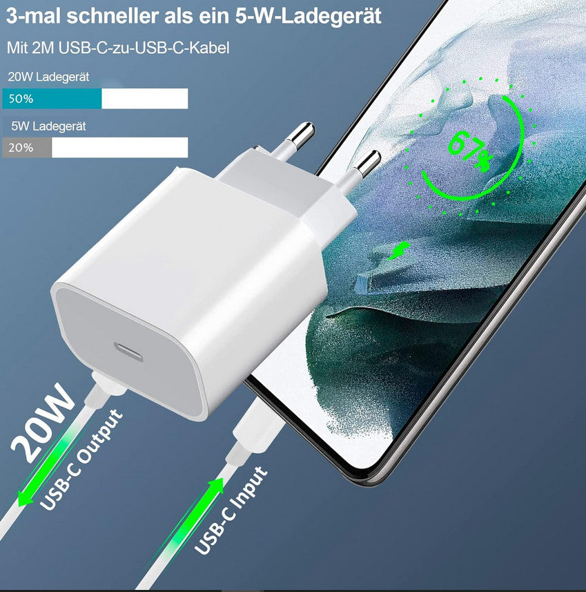 20-W-USB-C-Ladegerät, PD 3.0 USB-C-Netzteil  3mk