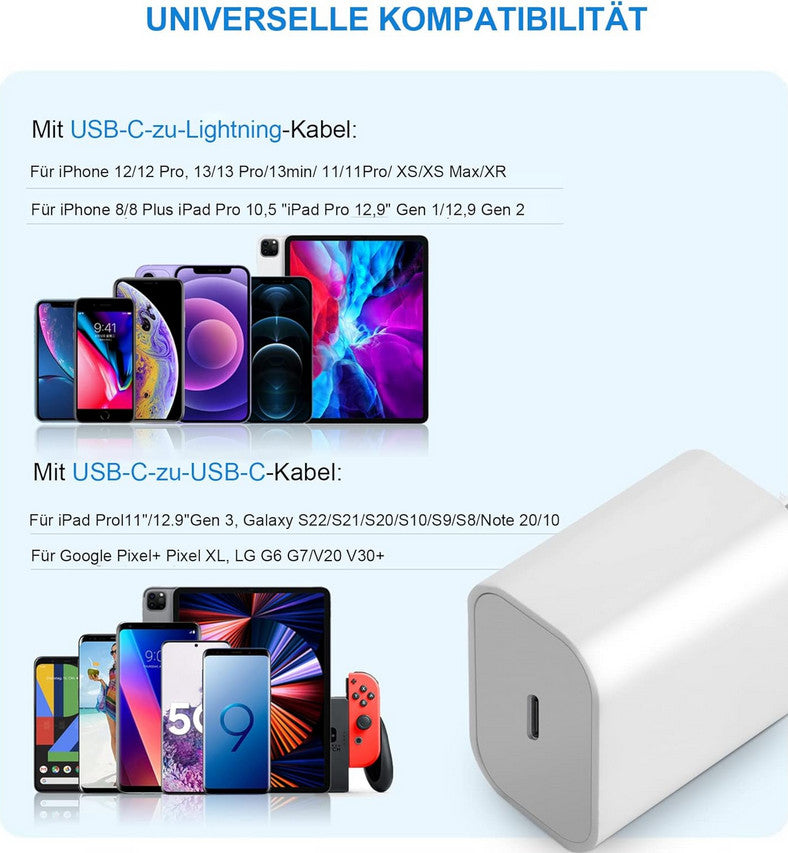 20-W-USB-C-Ladegerät, PD 3.0 USB-C-Netzteil  3mk