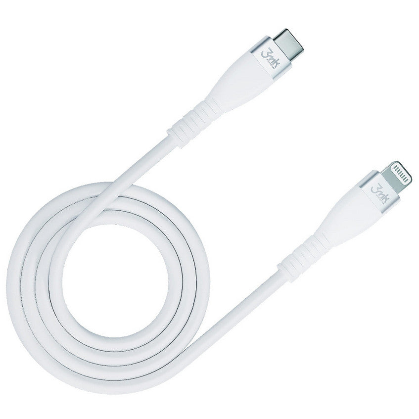 1m 3mk Hyper Kabel USB-C zu Lightning 30W 3A MFi Weiß