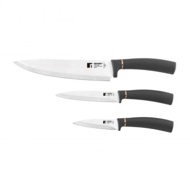 Acero Inoxidable Bergner Cooper 3-teiliges Messerset – Negro