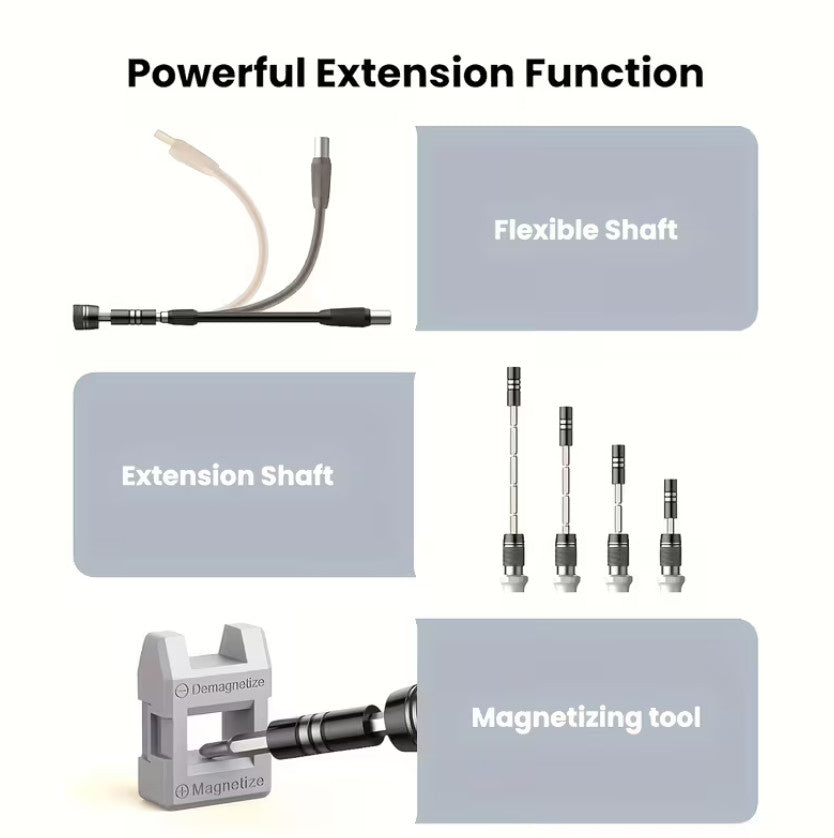 115-in-1 Verbessertes Schraubendreher-Set mit starkem Magne