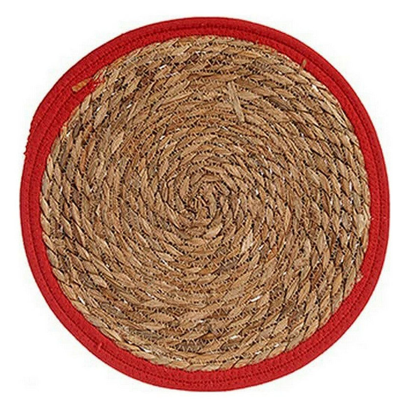 Untersetzer Gift Decor Braun Rot natürlich 35 x 1 x 35 cm Kunststoff