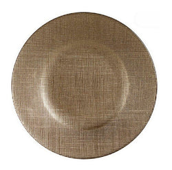 Flacher Teller Vivalto  Gold Glas 21 x 2 x 21 cm