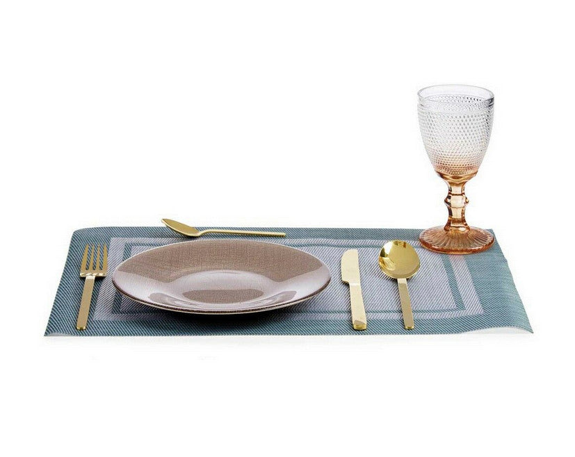 Flacher Teller Vivalto  Gold Glas 21 x 2 x 21 cm