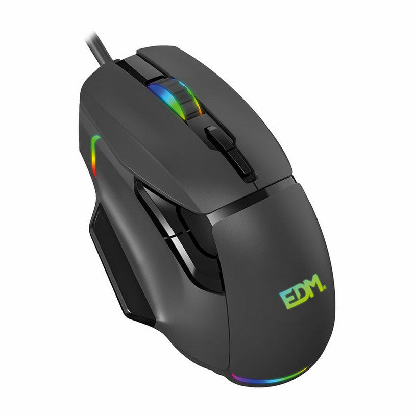 LED Gaming-Maus EDM  Schwarz 7200 dpi