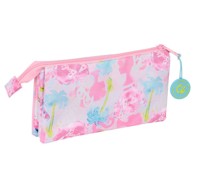Dreifaches Mehrzweck-Etui Barbie Painterly Rosa Himmelsblau 22 x 12 x 3 cm