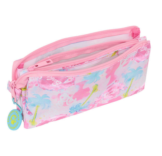 Dreifaches Mehrzweck-Etui Barbie Painterly Rosa Himmelsblau 22 x 12 x 3 cm