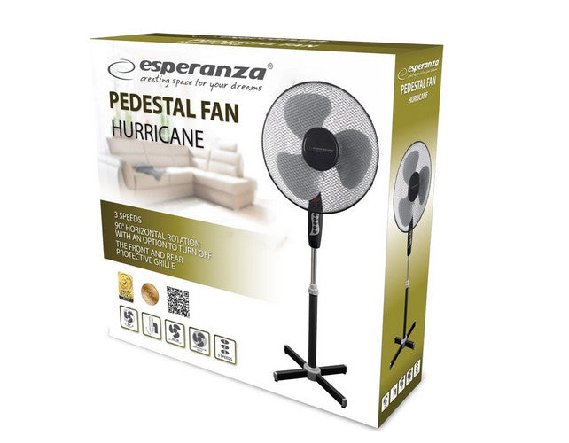 Bodenventilator Esperanza EHF001KE Weiß Schwarz 50 W