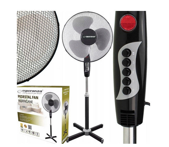 Bodenventilator Esperanza EHF001KE Weiß Schwarz 50 W