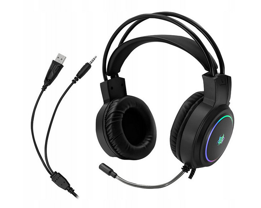 Tracer Gamezone Gaming-Kopfhörer mit Mikrofon und RGB-Hintergrundbeleuchtung