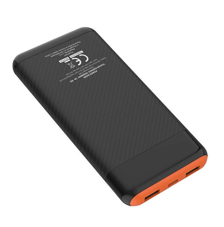 Tracer Powerbank, 10.000 mAh, Schwarz und Orange, USB-C, 2 A