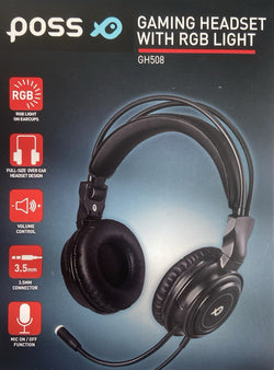 POSS GAMING HEADSET WITH RGB LIGHT