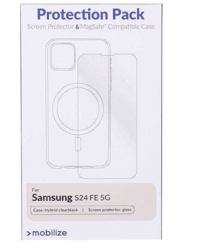 Protection Pack passend für Samsung S24 FE 5G Clear Black Case und Displayschutz
