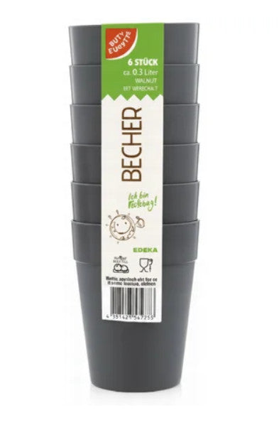 Gut & Günstig Mehrweg Becher - Bardak 6 Stück 0,3 Liter