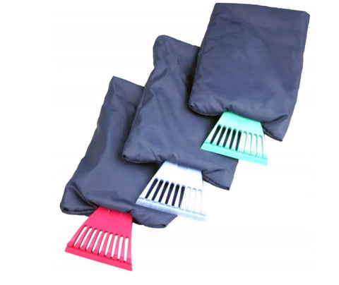 EISKRATZER MIT FLEECE HANDSCHUHE L=300/240 MM, FARBENMIX