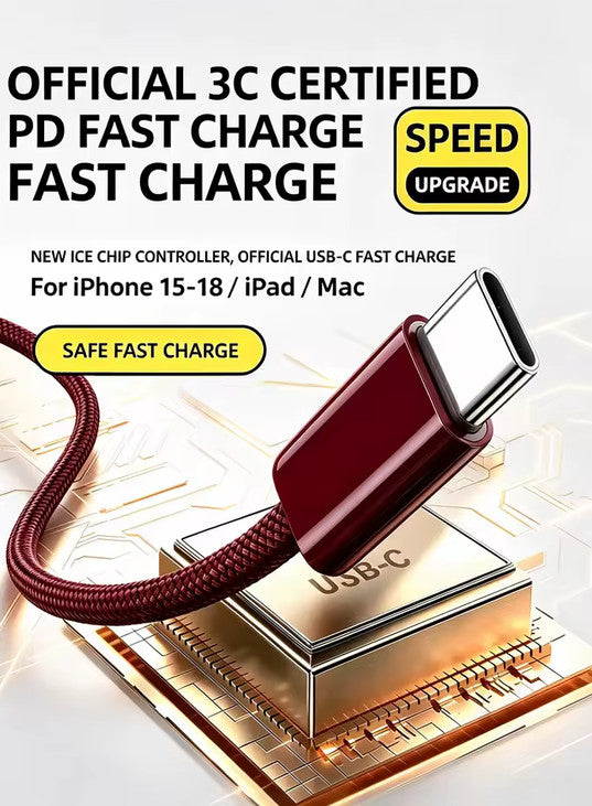 Original 60W Typ-C-Webkabel für iPhone 18 17 16 15 Pro Max
