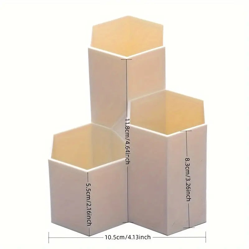 Drei-Gitter-Schrägstecker-Stifthalter Multifunktions Weiss