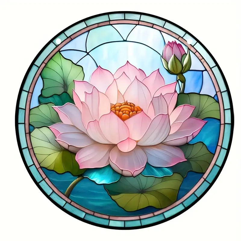 Lotus-Sonnenfänger, Fensteraufhängung Mit Metallkette 15cm