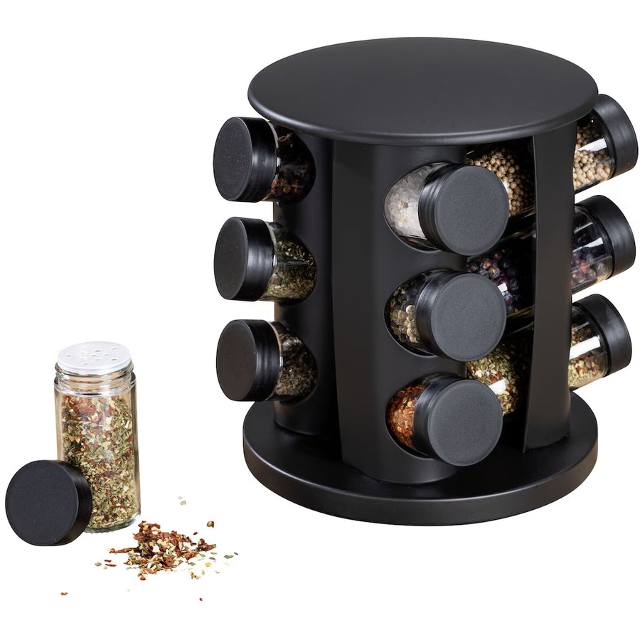 ERNESTO® Gewürzregal, drehbar, mit 9 Glasbehältern