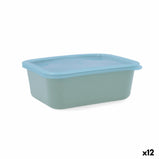Rechteckige Lunchbox mit Deckel Quid Inspira 740 ml grün Kunststoff (12 Stück)