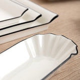 Tablett für Snacks Quid Gastro Weiß aus Keramik 36 x 25 cm (6 Stück)