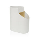 Gefäß für Küchenutensilien Versa Weiß Bambus ABS 8,5 x 17,6 x 15 cm