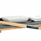 Sushi-Set DKD Home Decor Braun Schwarz natürlich Bambus Tafel 30 x 10 x 3,5 cm (9 Stücke) (30 x 10 x 3,5 cm)