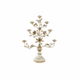 Kerzenleuchter rund mit Ständer DKD Home Decor 61 x 21 x 83,5 cm Beige Metall Blomster