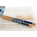 Sushi-Set DKD Home Decor 14,5 x 14,5 x 31 cm Blau Steingut Orientalisch (16 Stücke)