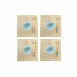 Sushi-Set DKD Home Decor 14,5 x 14,5 x 31 cm Blau Weiß Steingut Orientalisch (16 Stücke)