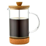 Kolben-Kaffeemaschine DKD Home Decor Durchsichtig natürlich Bambus Borosilikatglas 350 ml 16 x 9 x 18,5 cm