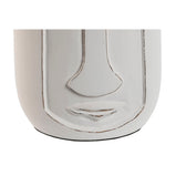 Vase Home ESPRIT Weiß Mango-Holz Moderne Gesicht 15 x 15 x 45 cm