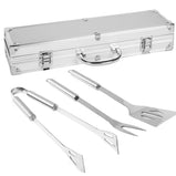 Grillzubehör-Set mit Tragetasche Edelstahl 37 x 10 x 8 cm