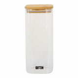 Lebensmittelbehälter Quttin Bambus Borosilikatglas 1 L (12 Stück)